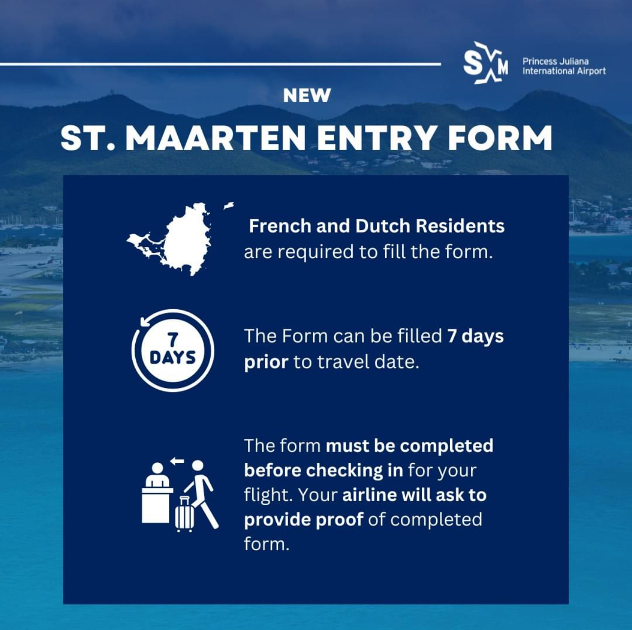 Formalité voyage par St Marteen 